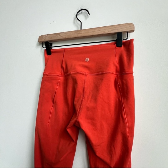 Athleta Transcend Stash Tight with Pockets Larkspur Red (orange) medium leggings - Picture 13 of 14